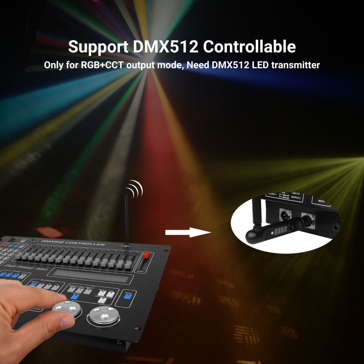 Controlador tira LED 3 en 1- RGB / RGBW / RGB+CCT - 12/24V DC - 2.4GHz+ WiFi - Mi Boxer - E3-WR (6)