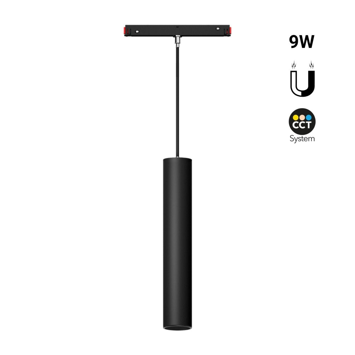 Foco de suspensión para carril magnético 48V - CCT - 9W - RF 2.4GHz -  Mi Light - Barcelona Led-