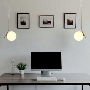 Lámpara colgante bola cristal "HERMI 220" - E27 - Ø 22cm (12)