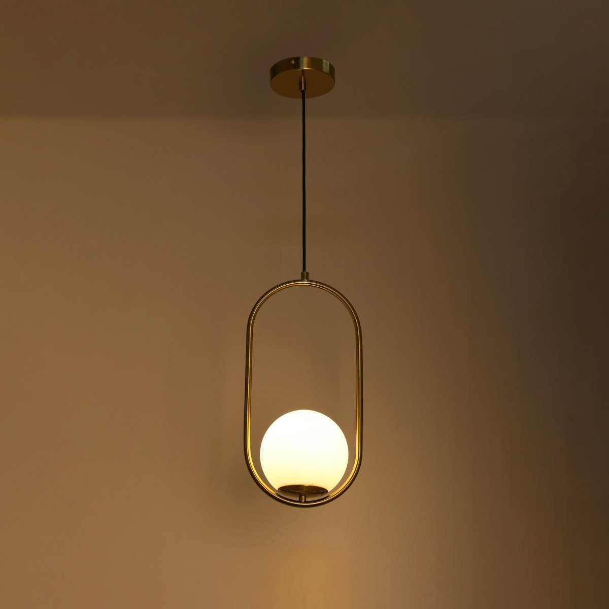 Lámpara colgante bola cristal "JOHN" - E27 - Ø 15cm (35)