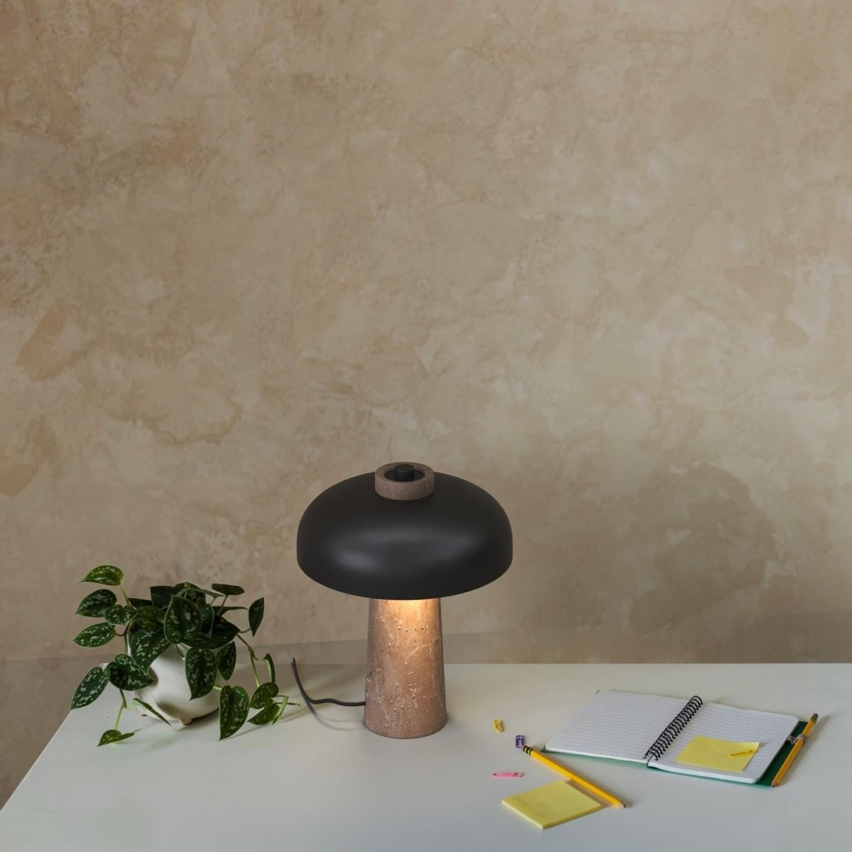Lámpara de mesa diseño "CEP" - Base mármol - 2 x G9 - Barcelona Led-Decoración
