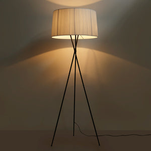 Lámpara de pie trípode "PRON" - Pantalla algodón -  E27 (6)