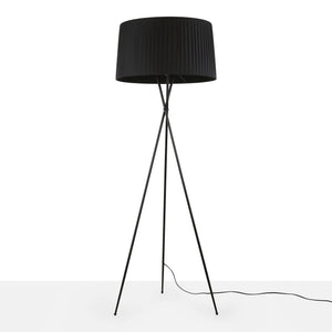 Lámpara de pie trípode "PRON" - Pantalla algodón -  E27 (10)