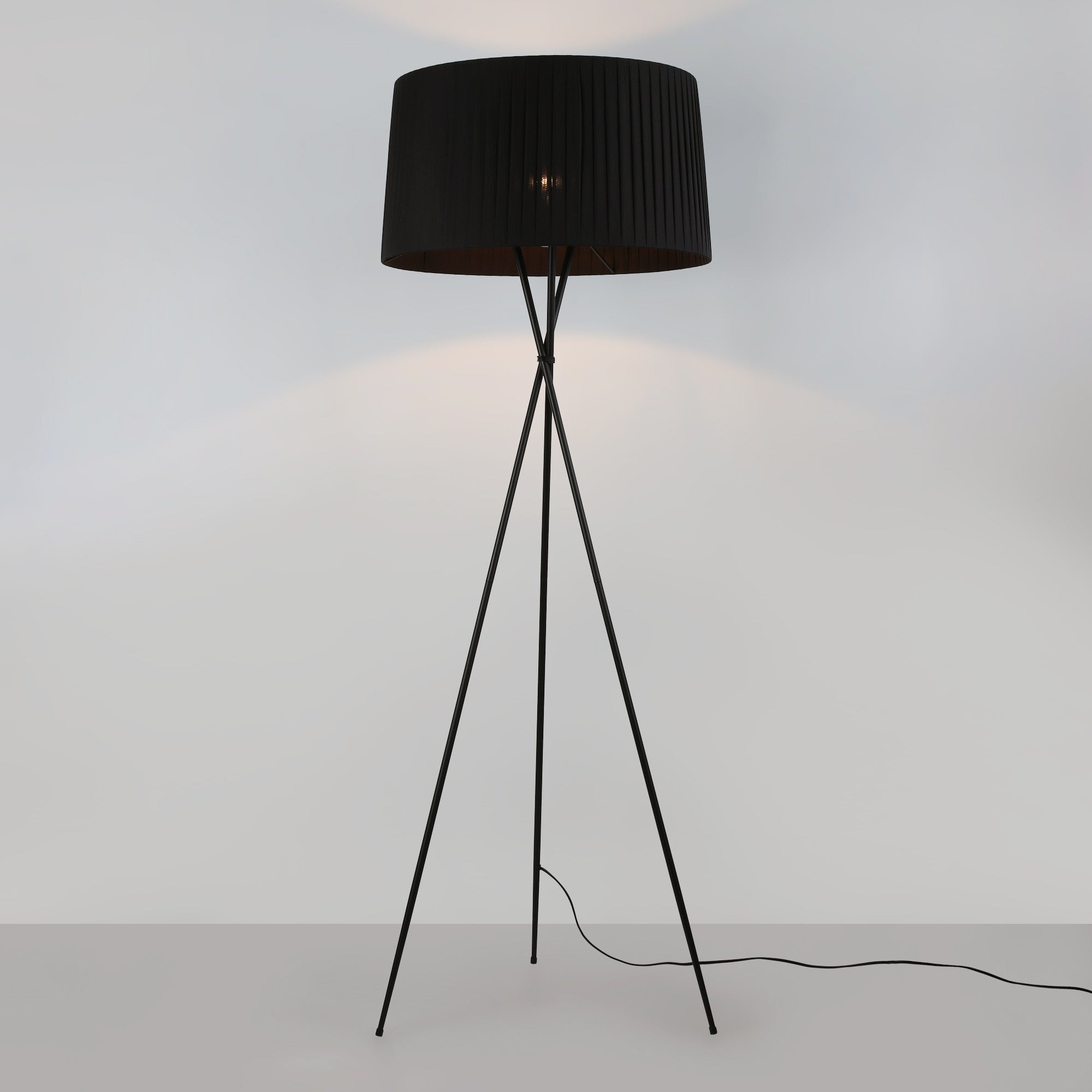 Lámpara de pie trípode "PRON" - Pantalla algodón -  E27 (11)