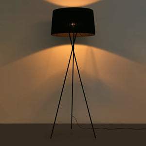 Lámpara de pie trípode "PRON" - Pantalla algodón -  E27 (12)