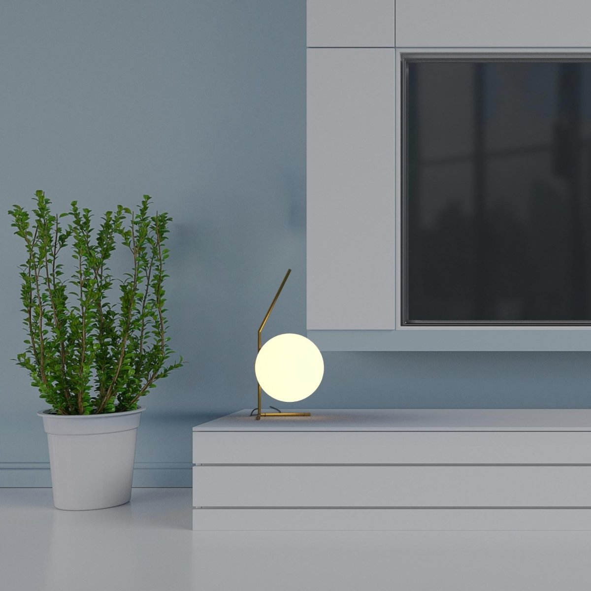 Lámpara de mesa bola cristal "OCTO 200" - E27 -  Ø 22cm - Barcelona Led-Decoración