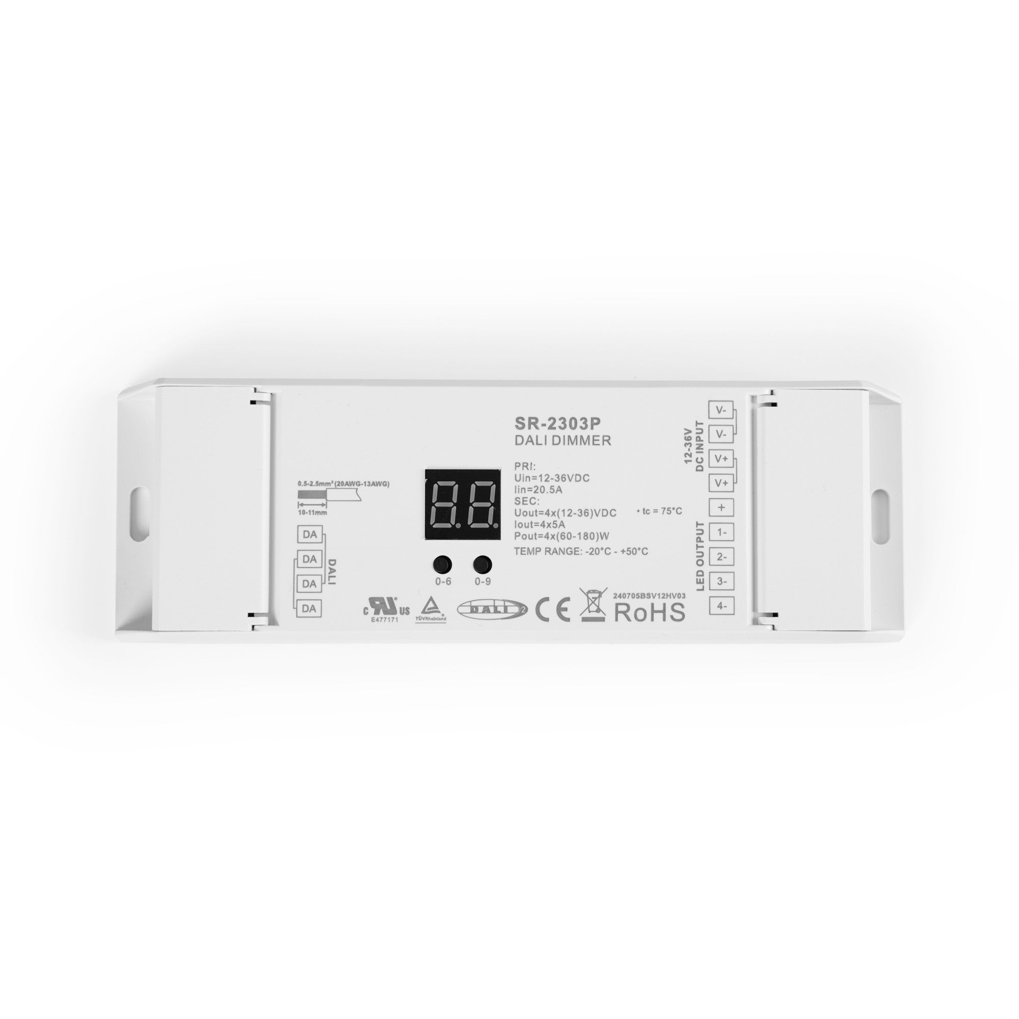 Dimmer DALI2 - MONO/RGB/RGBW - 12-36V - 4 CH x 5A