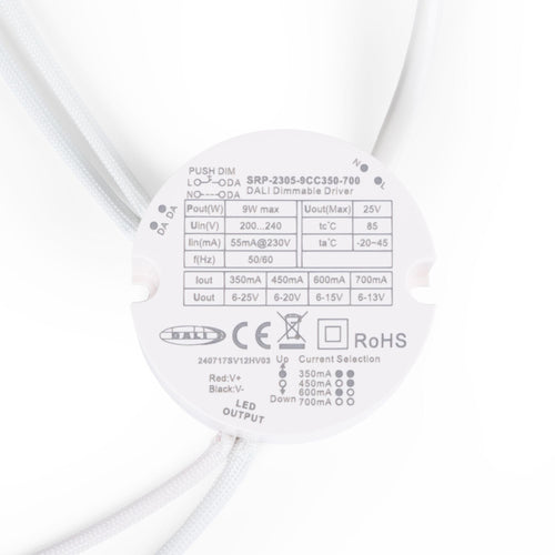 Dimmable DALI Driver DT6 Monochrome - 220-240V - Output 6-25V DC - 9W