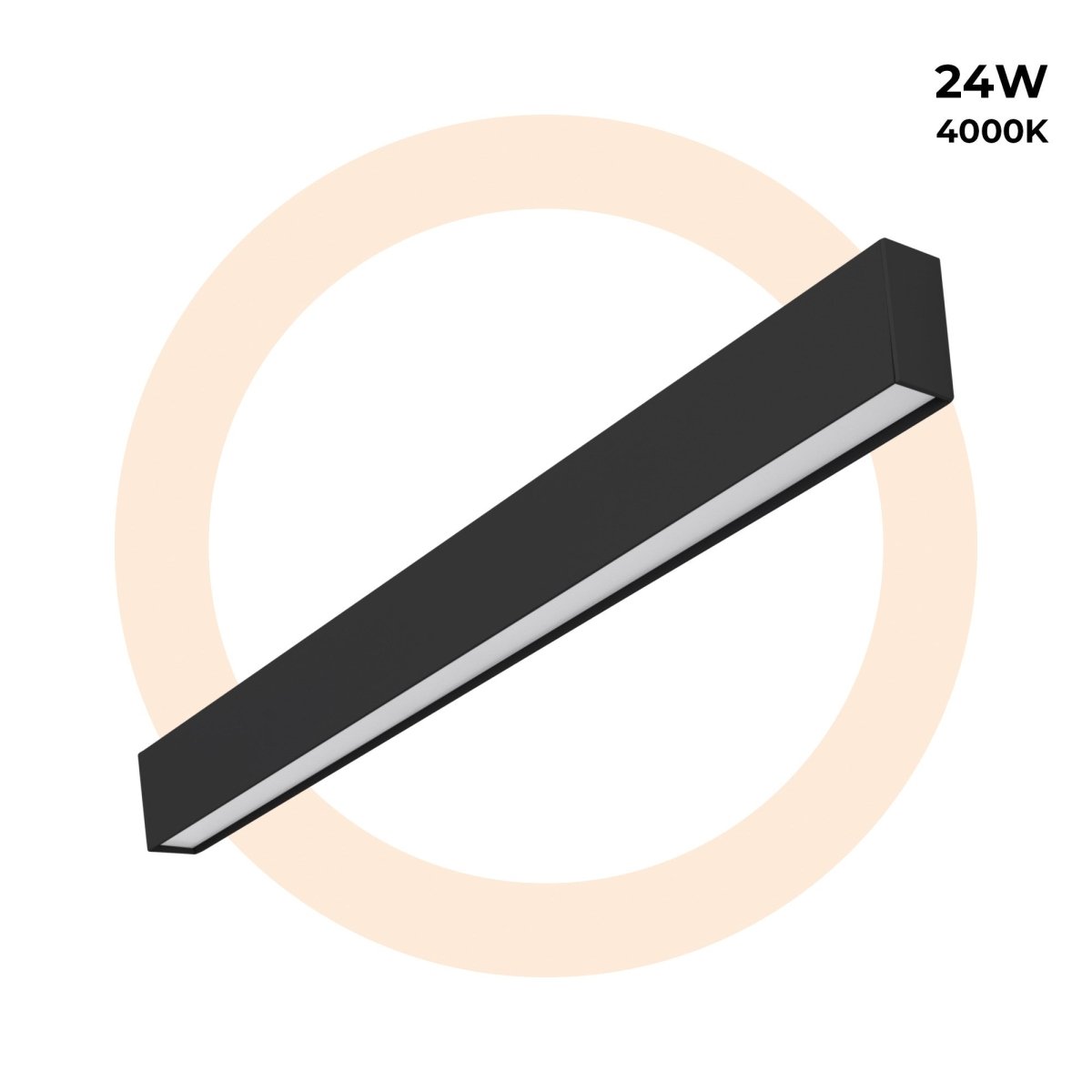 Luminaria lineal LED de suspensión / superficie 24W - Slim - 80cm - 1700lm - Barcelona Led-