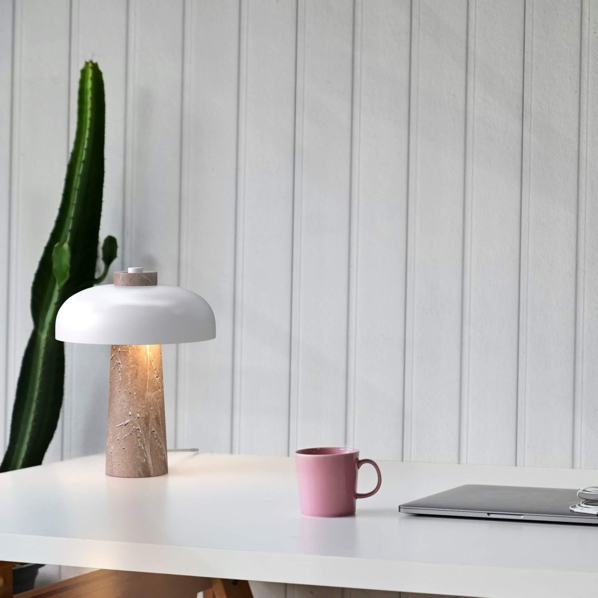 Lámpara de mesa diseño "CEP" - Base mármol - 2 x G9 - Barcelona Led-Decoración