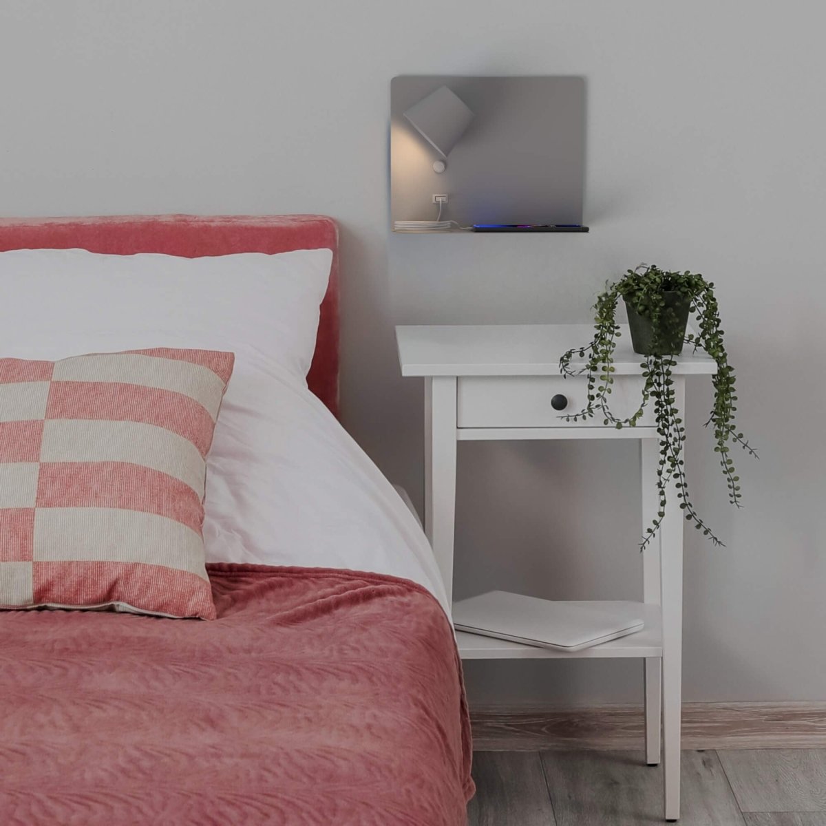 Aplique de pared para lectura con puerto USB "BASKOP" - 6W - Izquierda - Barcelona Led-Decoración
