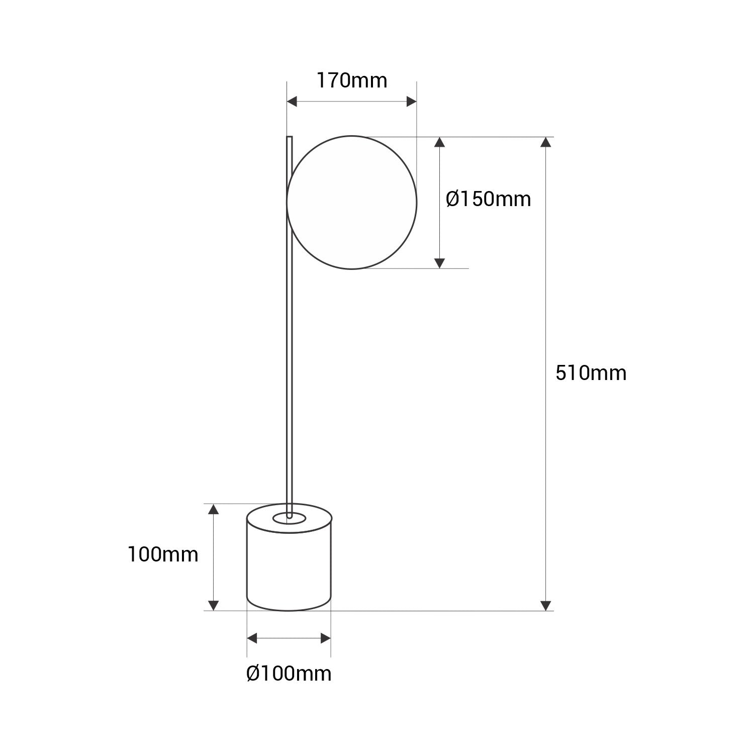 Lámpara de mesa bola cristal "LICRU" - E27 - Ø 15cm (23)
