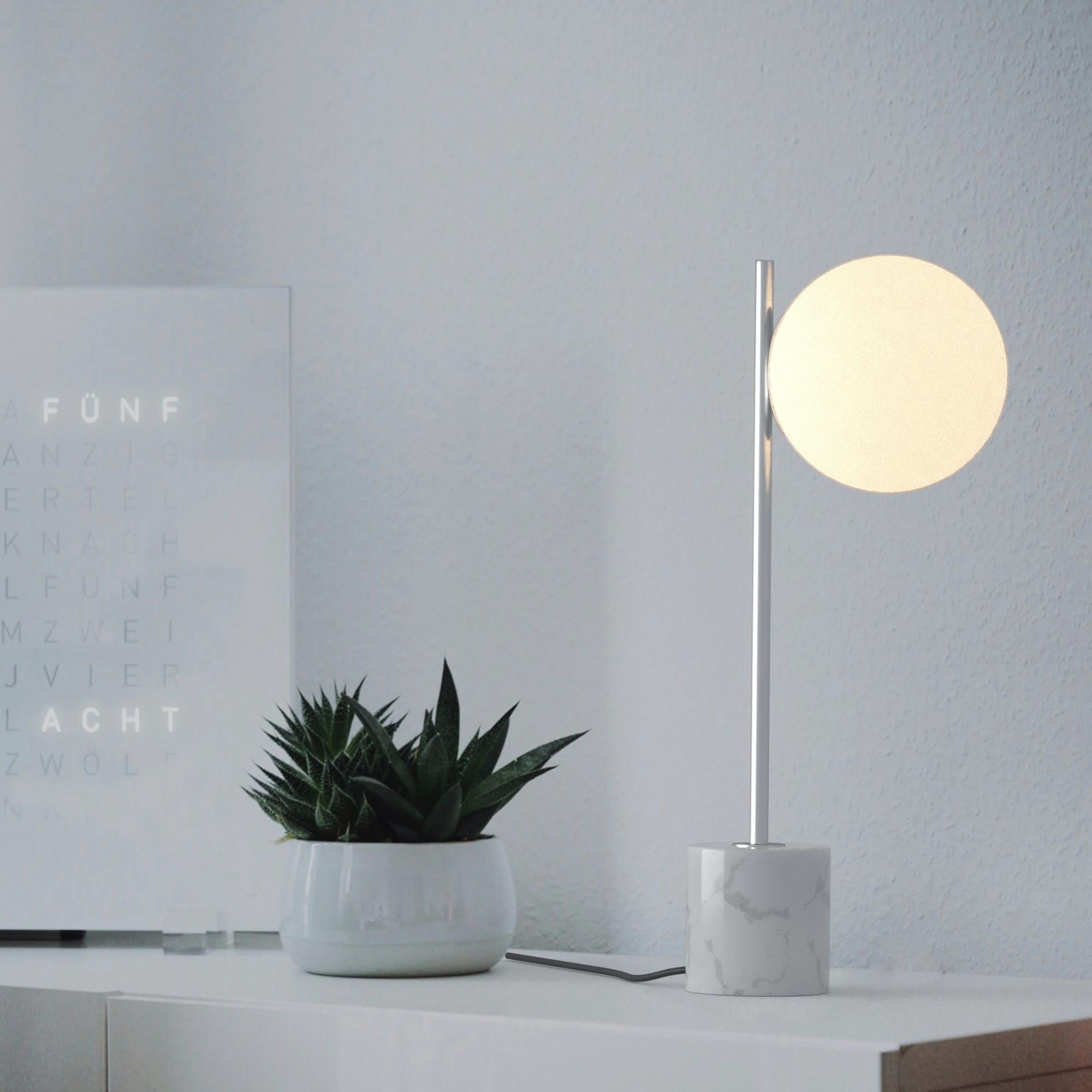 Lámpara de mesa bola cristal "LICRU" - E27 - Ø 15cm (1)