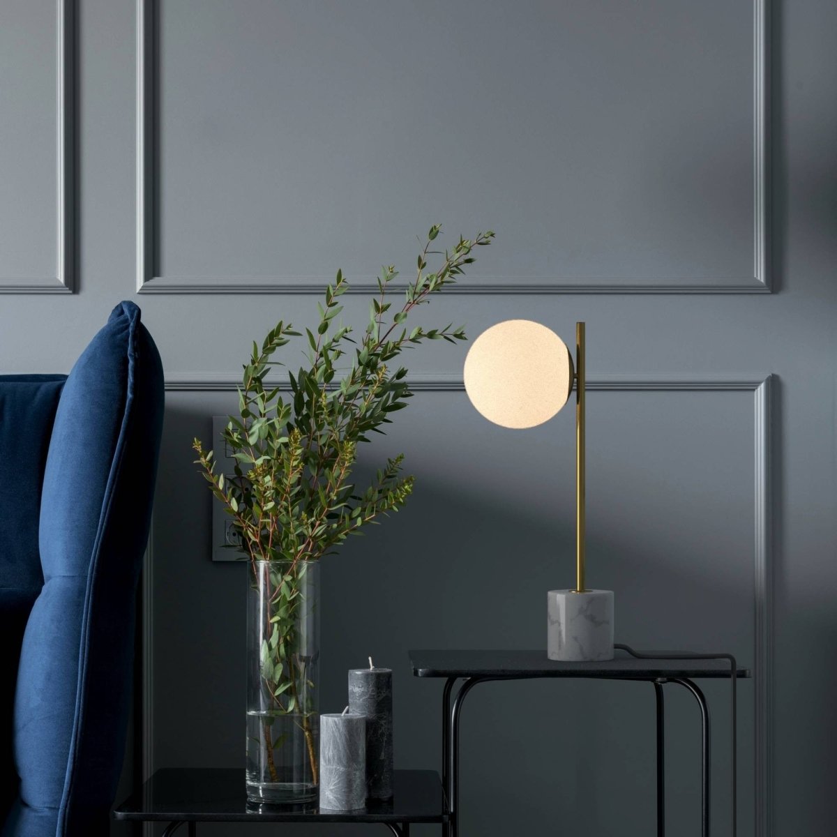 Lámpara de mesa bola cristal "LICRU" - E27 - Ø 15cm - Barcelona Led-Decoración