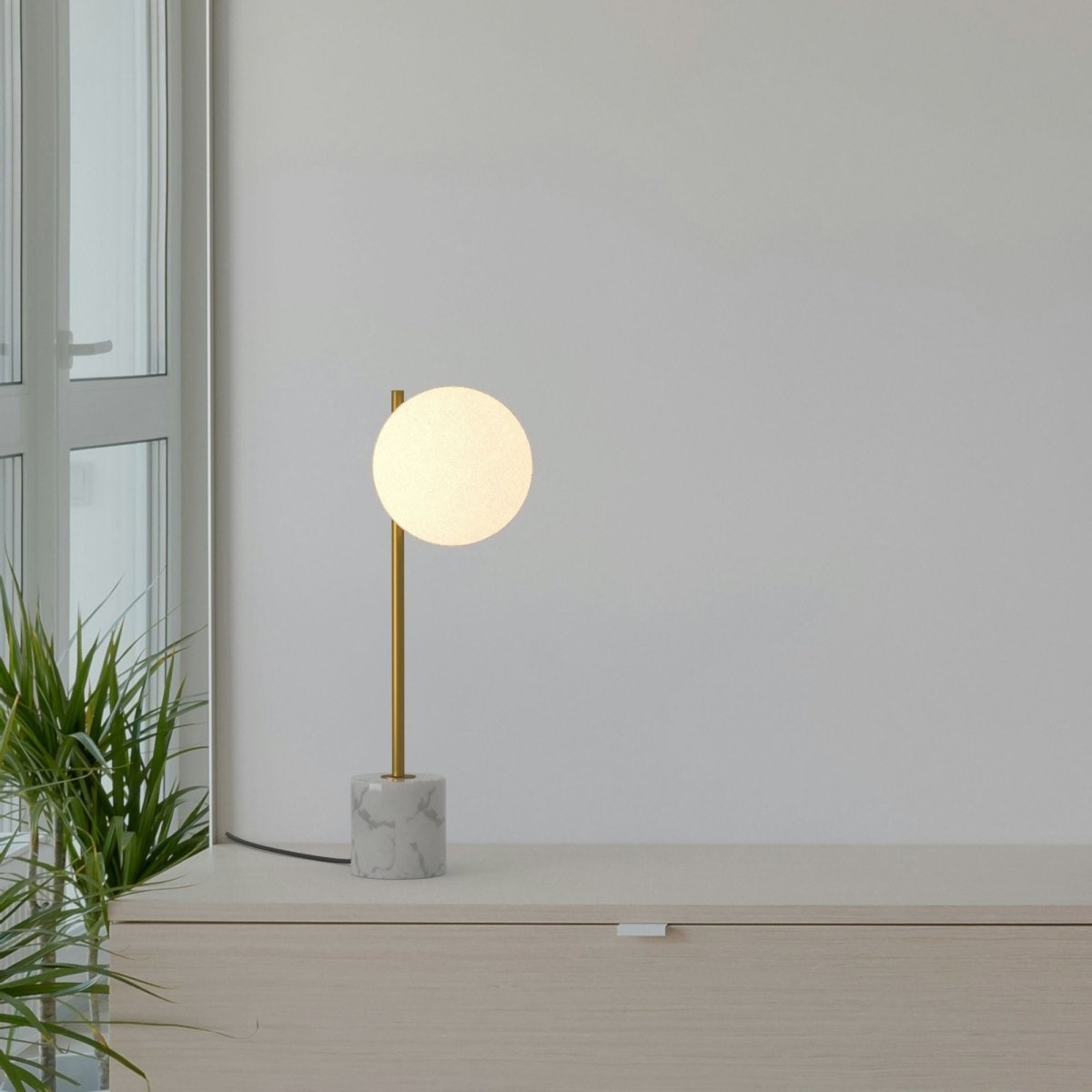 Lámpara de mesa bola cristal "LICRU" - E27 - Ø 15cm - Barcelona Led-Decoración