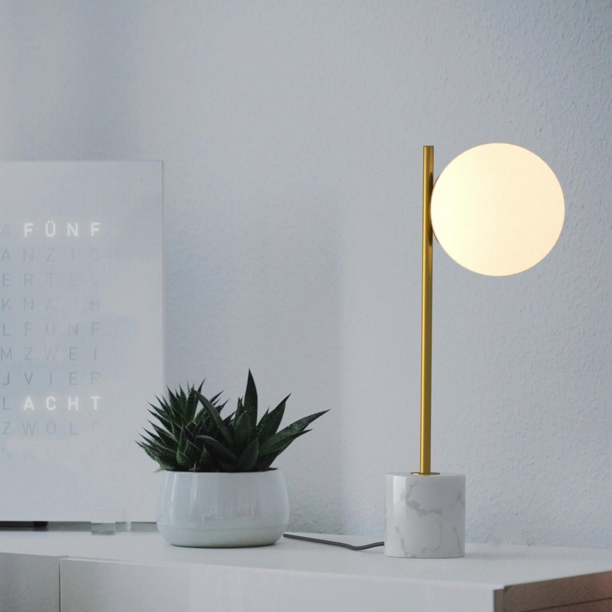 Lámpara de mesa bola cristal "LICRU" - E27 - Ø 15cm - Barcelona Led-Decoración
