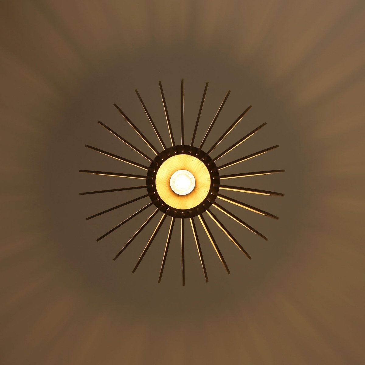 Lámpara colgante madera "BURMA" - Ø 45cm - E27 - Barcelona Led-Decoración