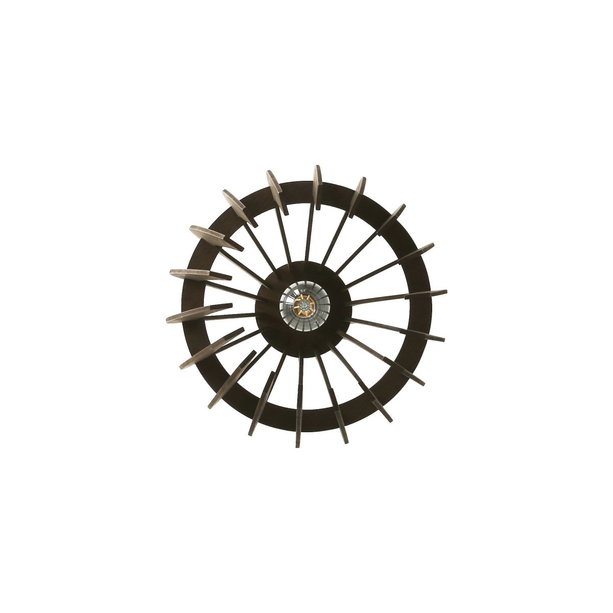 Lámpara colgante madera "HUNTEL" - Ø 30cm - E27 - Barcelona Led-Decoración