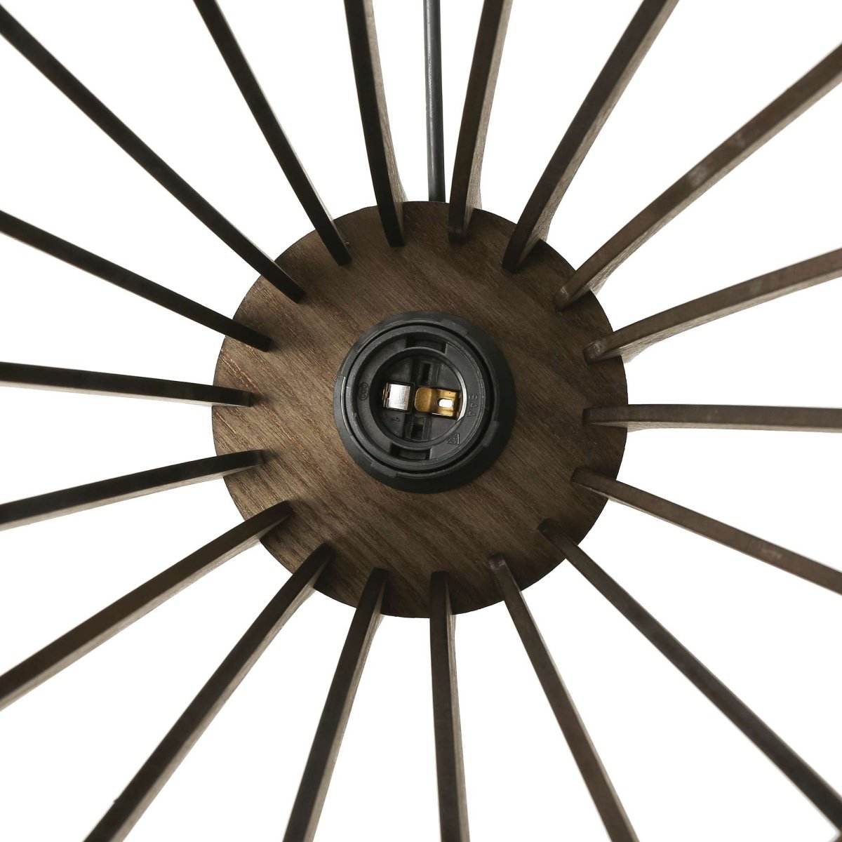 Lámpara colgante madera "HUNTEL" - Ø 30cm - E27 - Barcelona Led-Decoración