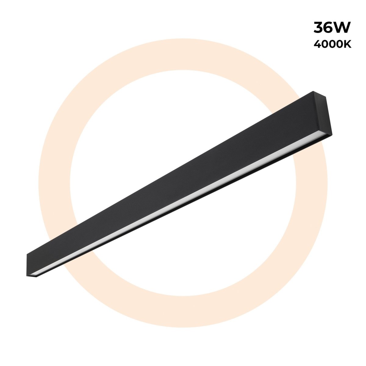 Luminaria lineal LED de suspensión / superficie 36W - Slim - 120cm - 2500lm - Barcelona Led-