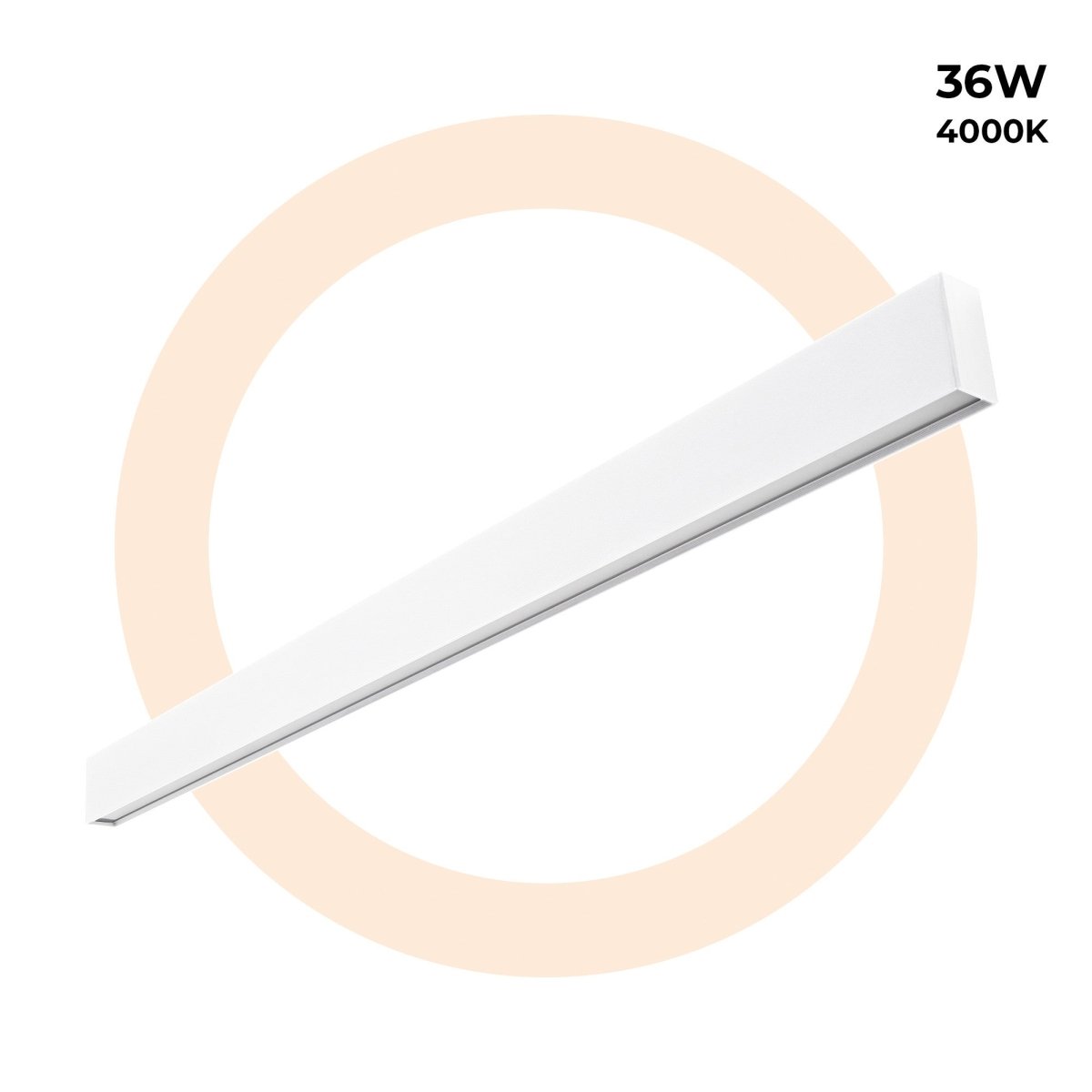 Luminaria lineal LED de suspensión / superficie 36W - Slim - 120cm - 2500lm (45)