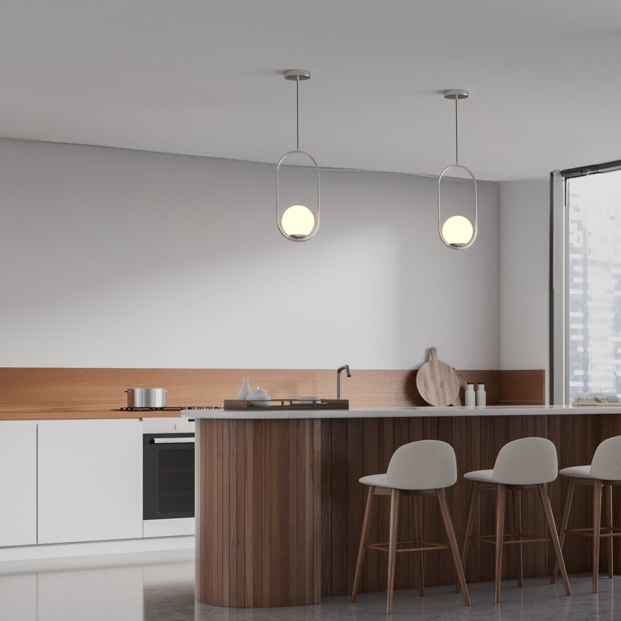 Lámpara colgante bola cristal "JOHN" - E27 - Ø 15cm (18)