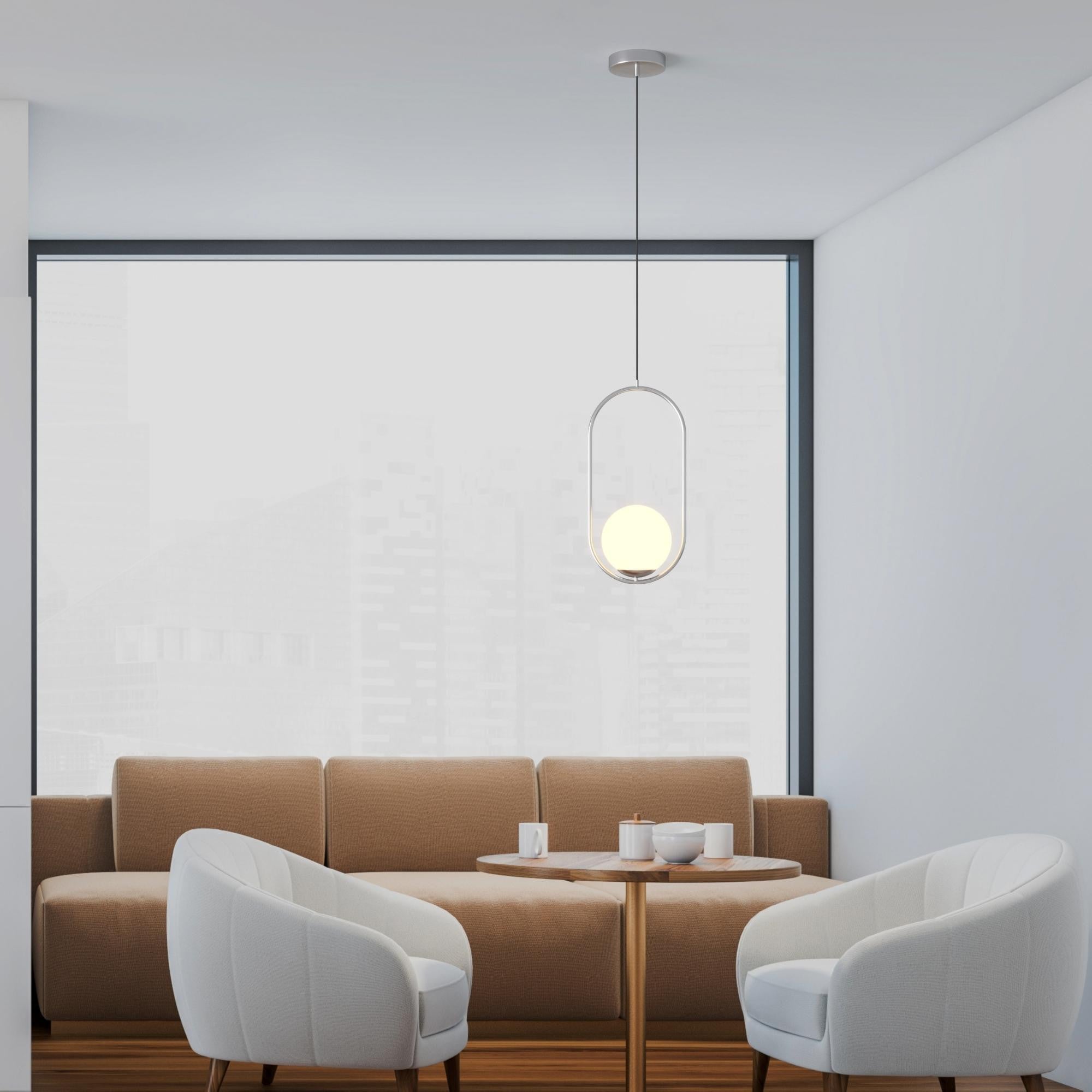 Lámpara colgante bola cristal "JOHN" - E27 - Ø 15cm (19)