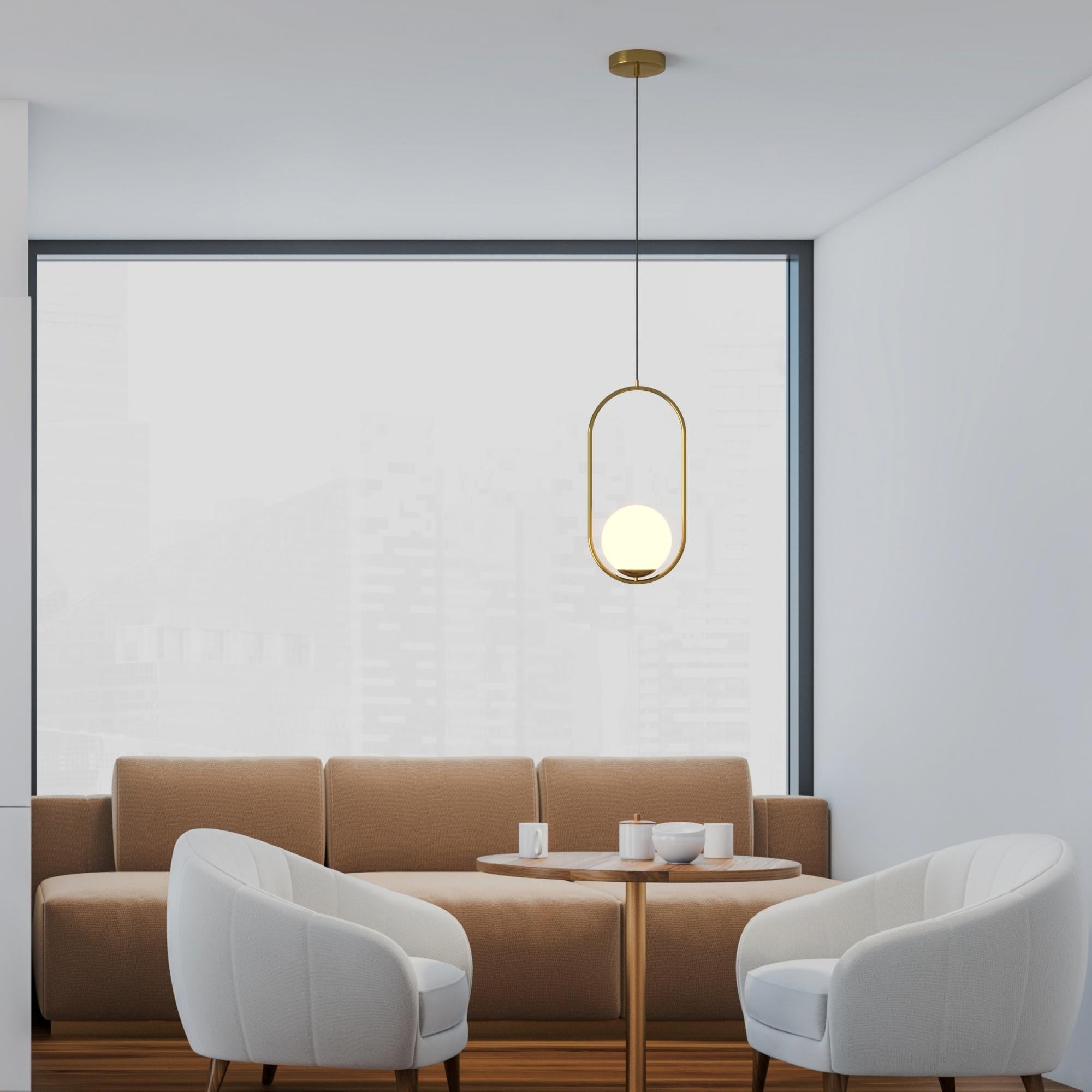 Lámpara colgante bola cristal "JOHN" - E27 - Ø 15cm (45)