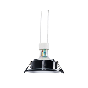 KIT Aro empotrable estanco Ø90mm + Bombilla GU10 6W + Portalámparas (25)