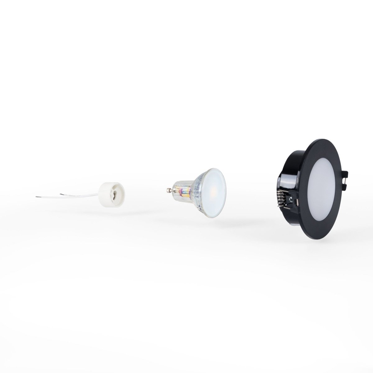 KIT Aro empotrable estanco Ø90mm + Bombilla GU10 6W + Portalámparas - Barcelona Led-