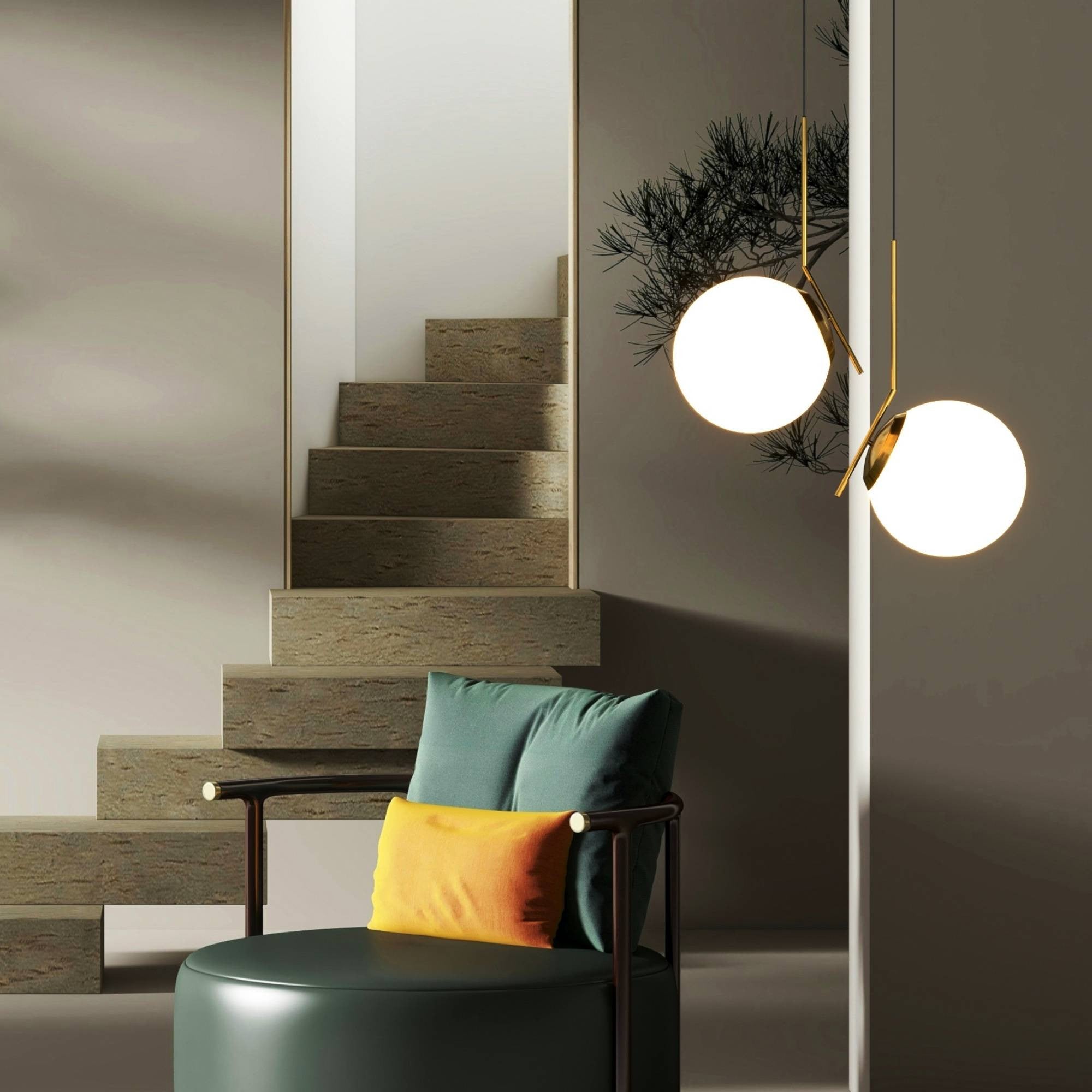 Lámpara colgante bola cristal "HERMI 280" - E27 - Ø 28cm (12)