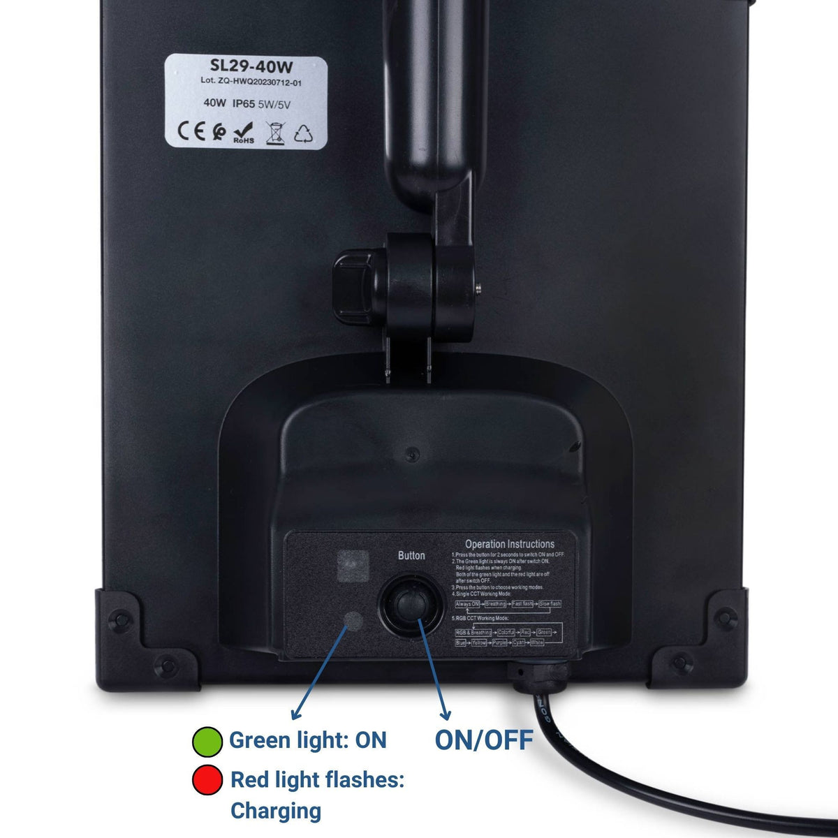 Tira LED solar exterior 40W - 10 metros - IP65 - 2700K (11)