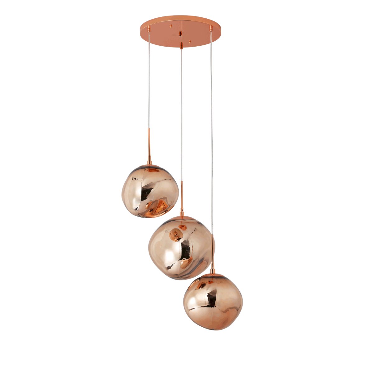 Lámpara colgante cristal triple "KADNIS" - 3 x E27 - Barcelona Led-Decoración