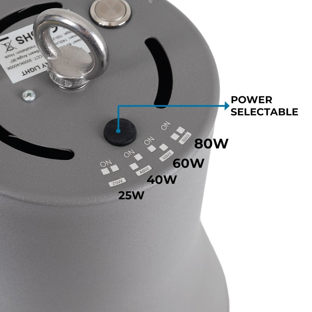 Campana LED comercial CCT - (25W / 40W / 60W / 80W) - Difusor policarbonato - UGR19 - Driver Lifud - Barcelona Led-