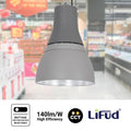 Campana LED comercial CCT -  (25W / 40W /60W / 80W) - Difusor aluminio - UGR19 - Driver Lifud 0-10V 2