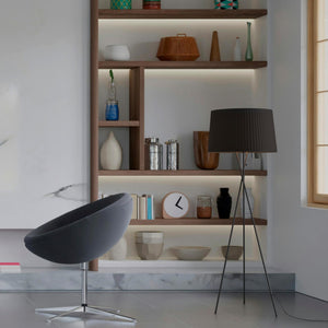 Lámpara de pie trípode "PRON" - Pantalla algodón -  E27 (17)