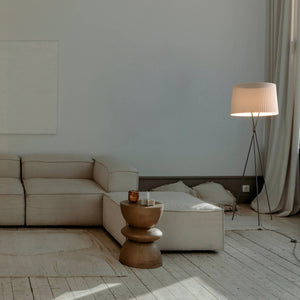 Lámpara de pie trípode "PRON" - Pantalla algodón -  E27 (20)