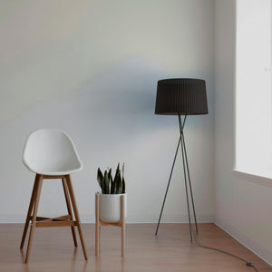 Lámpara de pie trípode "PRON" - Pantalla algodón -  E27 (1)