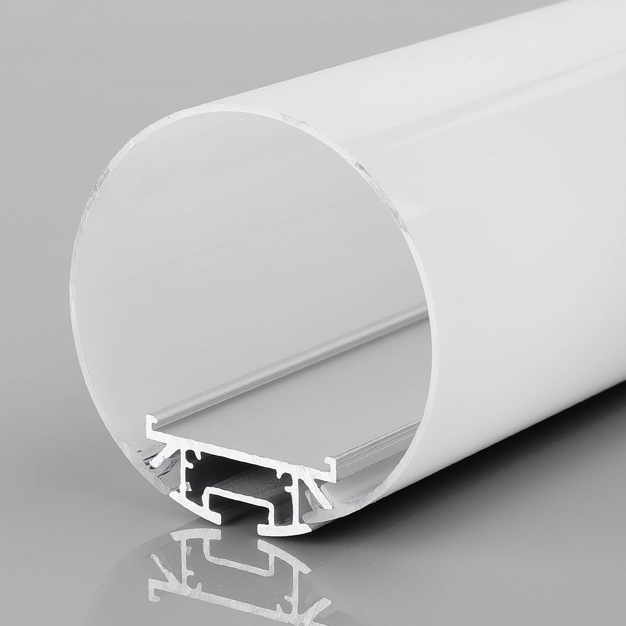 Perfil tira LED cilíndrico de suspensión - ø 60mm - Con difusor - 2 metros