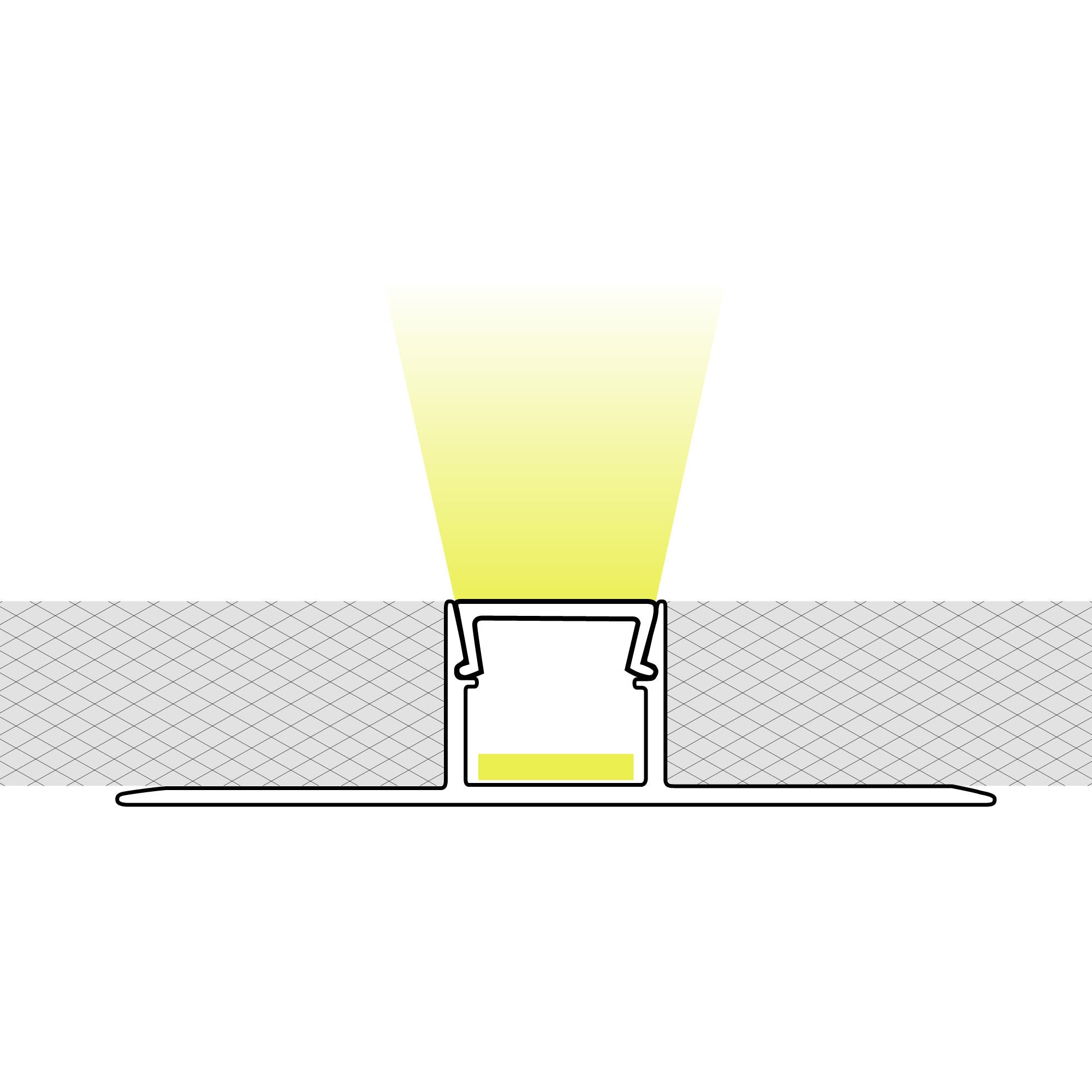 Perfil tira LED integración / trimless - 11x15mm - Con difusor - 2 metros (1)