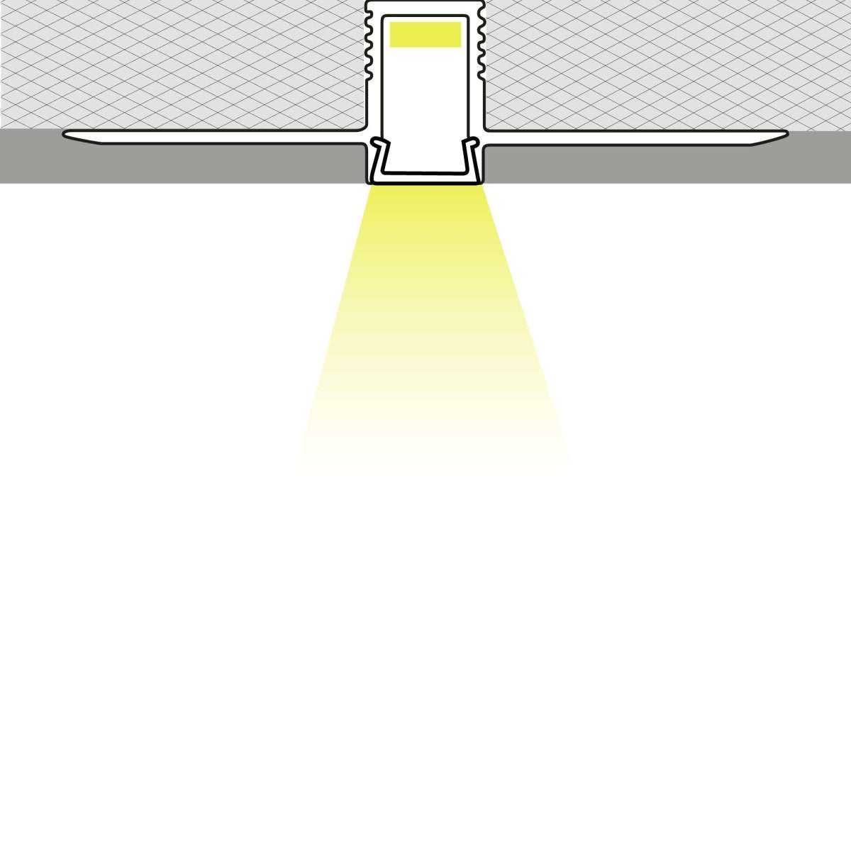 Perfil tira LED integración / trimless - 8x7mm - Con difusor - 2 metros - Barcelona Led-