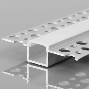 Perfil tira LED integración / trimless - 9x20 mm - Con difusor - 2 metros