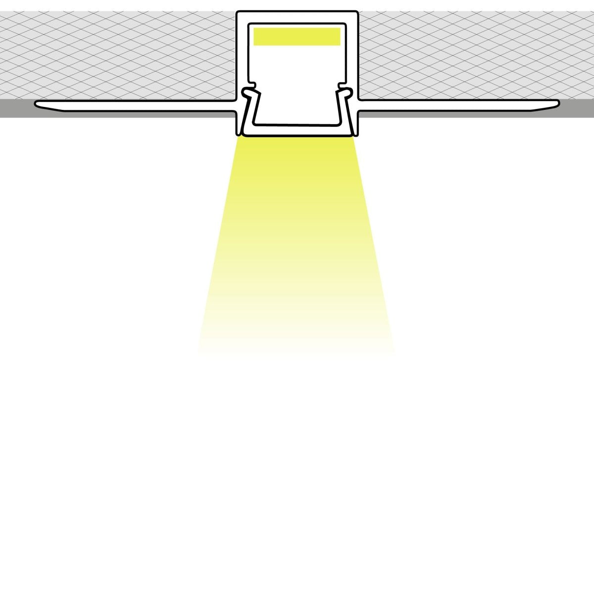 Perfil tira LED integración / trimless - 9x12mm - Con difusor - 2 metros - Barcelona Led-