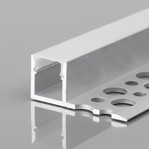 Perfil tira LED integración / trimless - Una aleta - 11x12mm - Con difusor - 2 metros