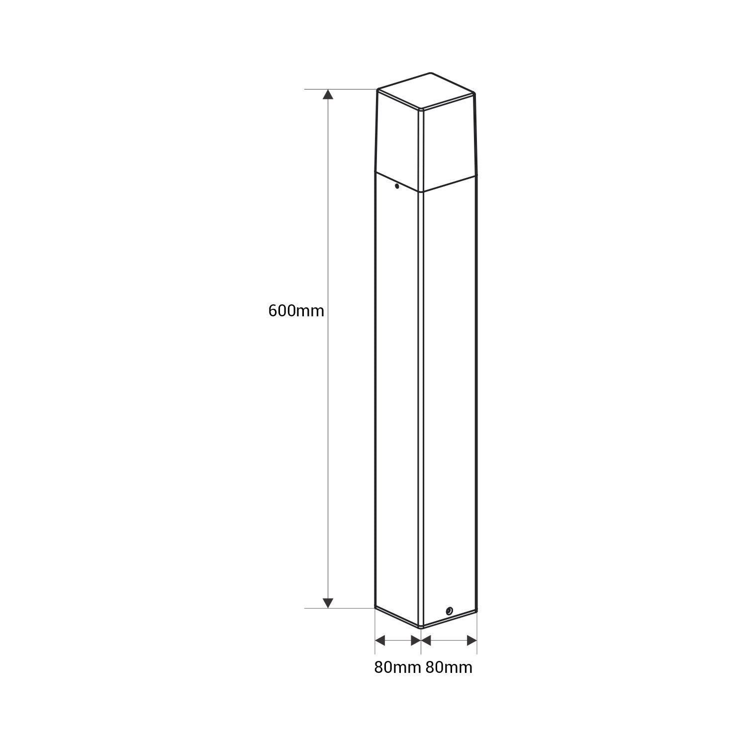 Farola exterior tipo bolardo "SILS" - 60 cm - 1 x E27 - IP44 (10)