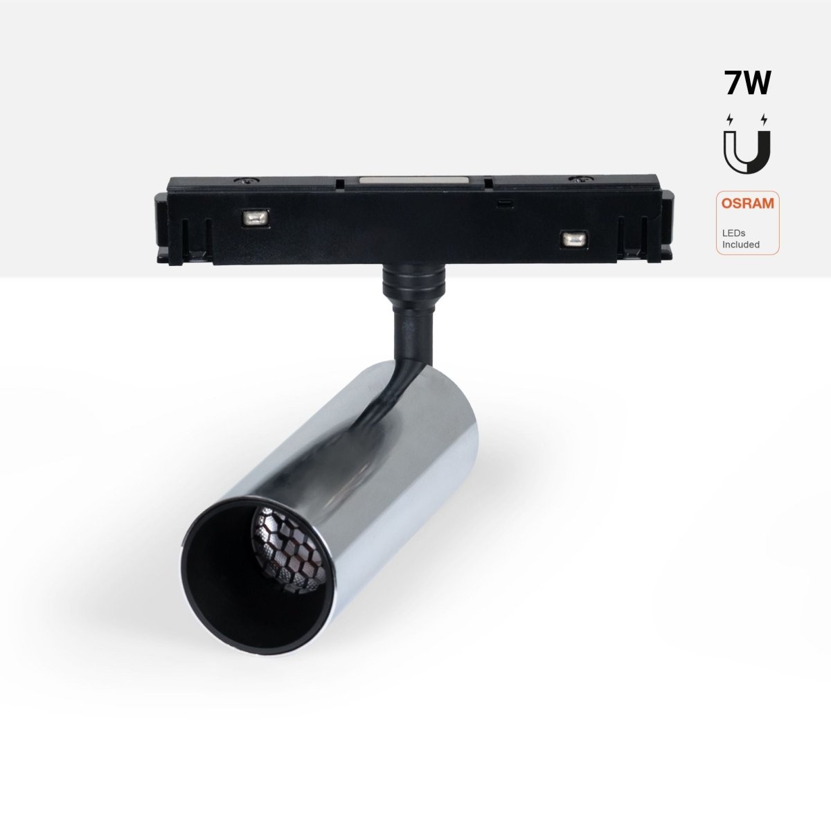 Foco LED para carril magnético 48V - 7W - Chip OSRAM - 2700K - Colores - Barcelona Led-