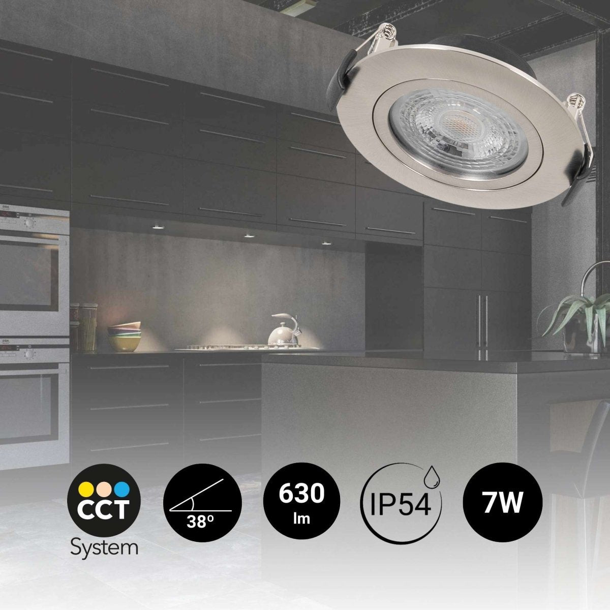 Downlight LED exterior - 7W - CCT - 630lm - Corte Ø 70mm - IP54 - Barcelona Led-