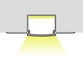 Perfil tira LED integración / trimless - 25x35mm - Con difusor - 2 metros 2