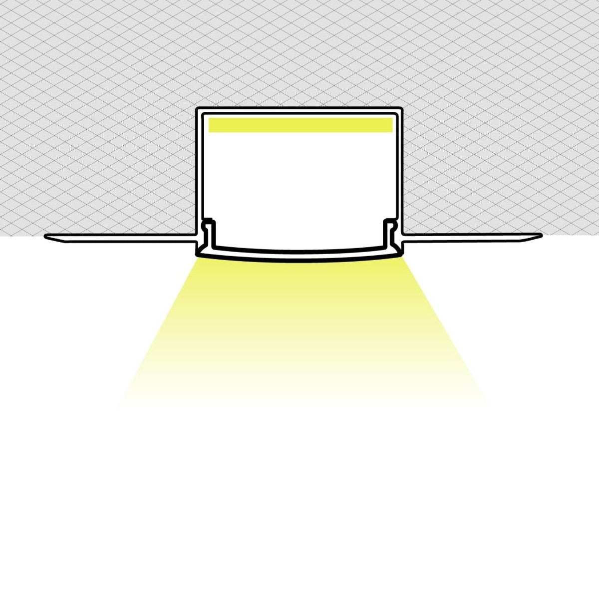 Perfil tira LED integración / trimless - 25x35mm - Con difusor - 2 metros - Barcelona Led-