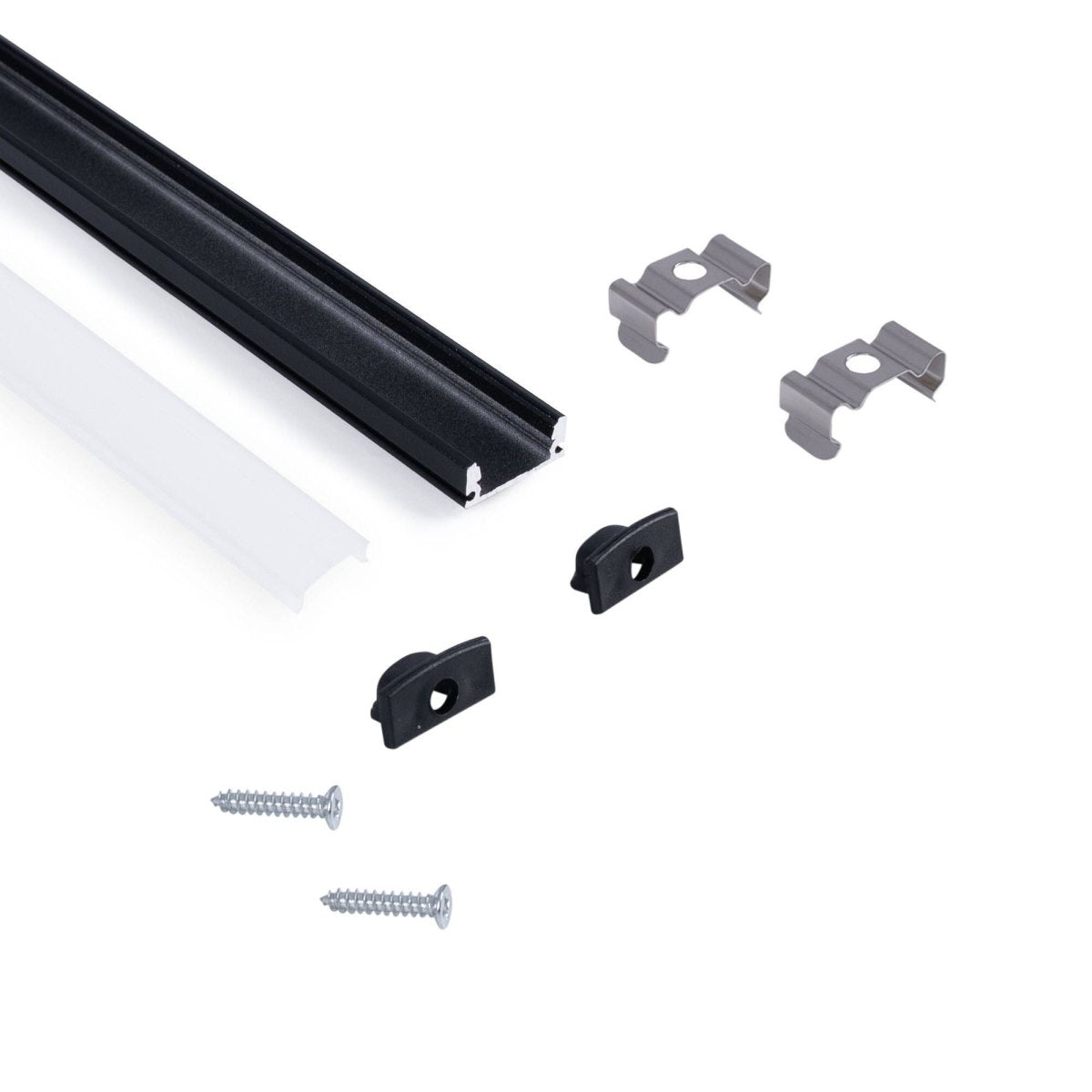 Perfil tira LED superficie - 17x8mm - Kit completo - 1 metro (22)